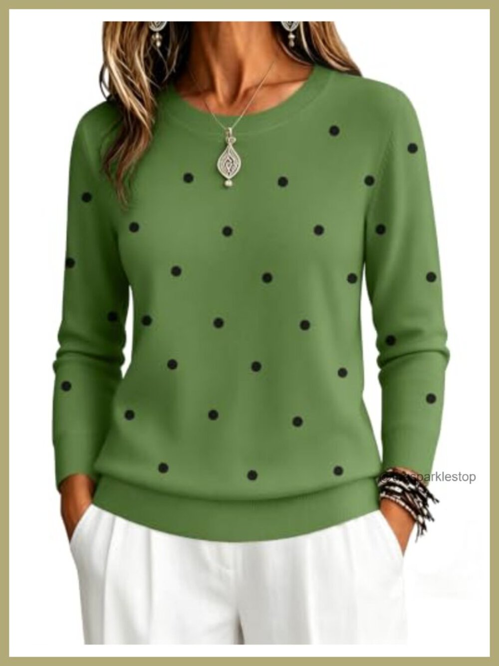 Women's 100% Viscose Crewneck Long Sleeve Sweater Pullover